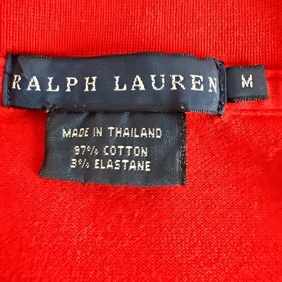 Polo Ralph Lauren Red Maxi Dress Women’s M Cotton Mesh Stretch Logo Shirt Dress - Picture 5 of 10